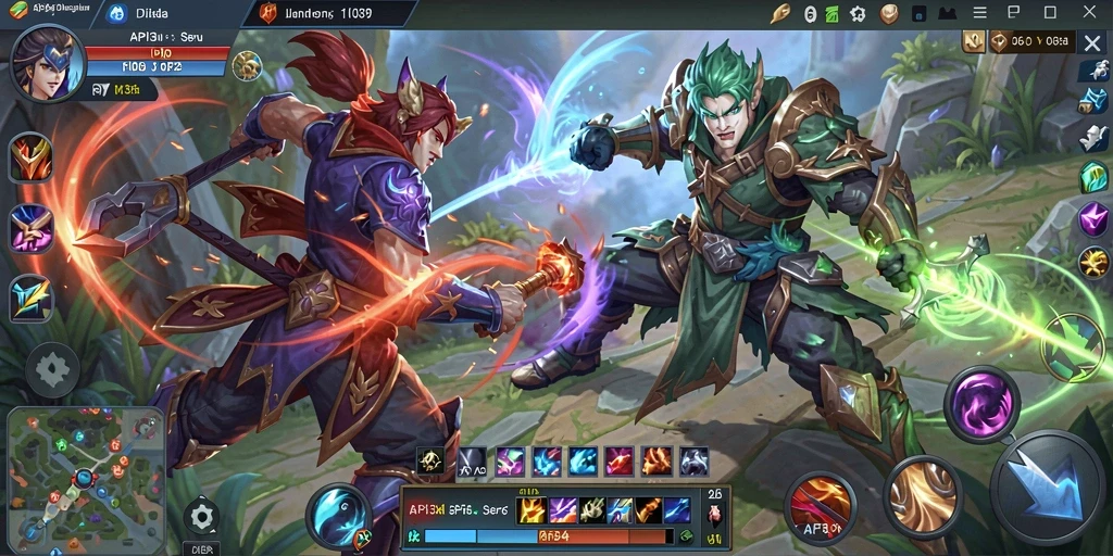 Gameplay mendebarkan dalam API36, pertarungan seru antara pahlawan.