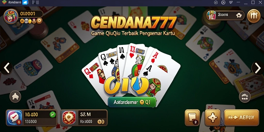 Screenshot menunjukkan gameplay seru dalam CENDANA777 QiuQiu.