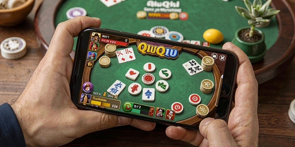 Tampilan gameplay QiuQiu yang menarik dan interaktif.