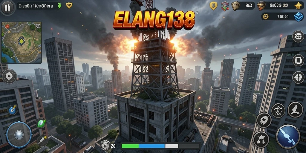 Tangkapan layar ELANG138 menunjukkan aksi menegangkan dalam gameplay Tower Defense.