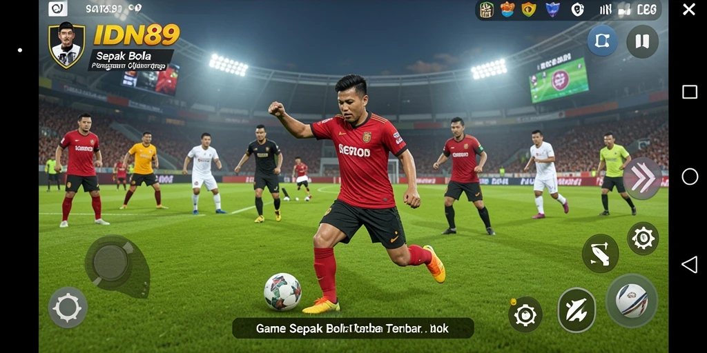 Tampilan gameplay <strong>IDN89</strong> yang menegangkan dalam aksi sepak bola.