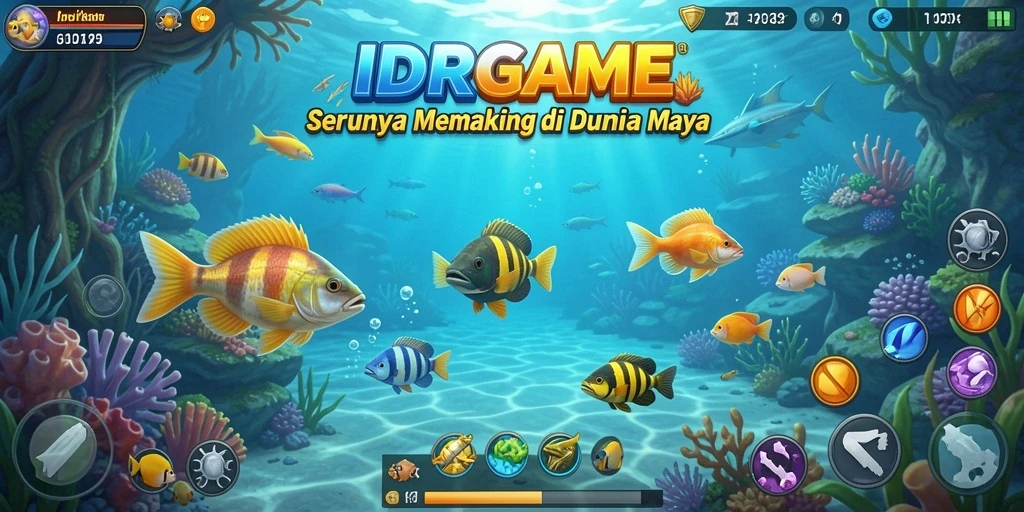 Screenshot utama IDRGAME menampilkan pengalaman memancing yang seru.