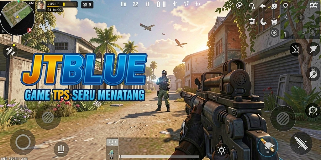 Tampilan gameplay JTBLUE yang mendebarkan dalam mode TPS.