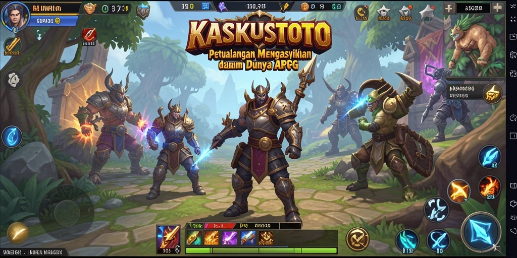 Screenshot menampilkan aksi seru dalam gameplay ARPG KASKUSTOTO.