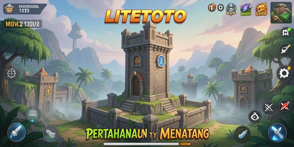 Tampilan gameplay Tower Defense yang mendebarkan di LITETOTO.