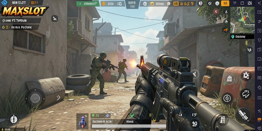 Tampilan gameplay MAXSLOT yang mendebarkan dan penuh aksi.