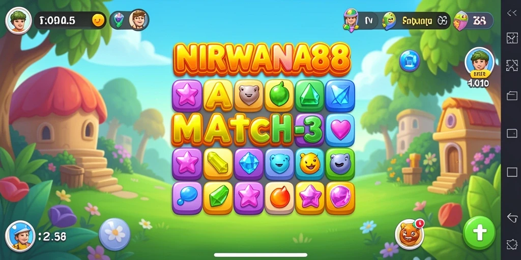 Tampilan gameplay NIRWANA88 yang seru dan penuh warna.