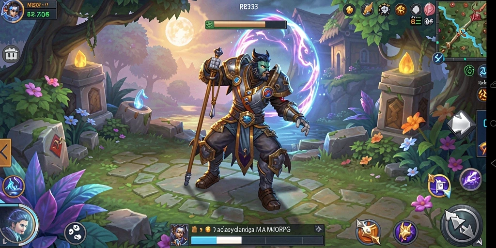Tampilan screenshot utama RR33 yang menunjukkan aksi gameplay seru dalam petualangan MMORPG.