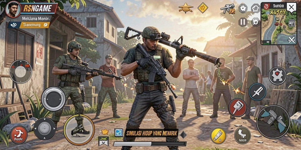 Tangkapan layar gameplay <strong>RSNGAME</strong> menampilkan petualangan hidup yang seru.