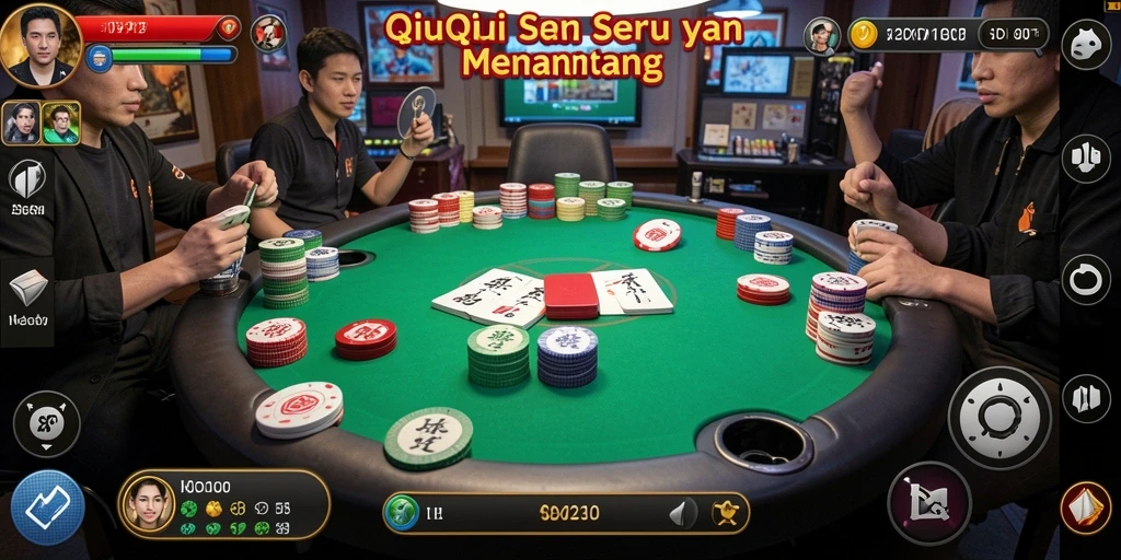 Screenshot gameplay QiuQiu yang penuh aksi dan keseruan.