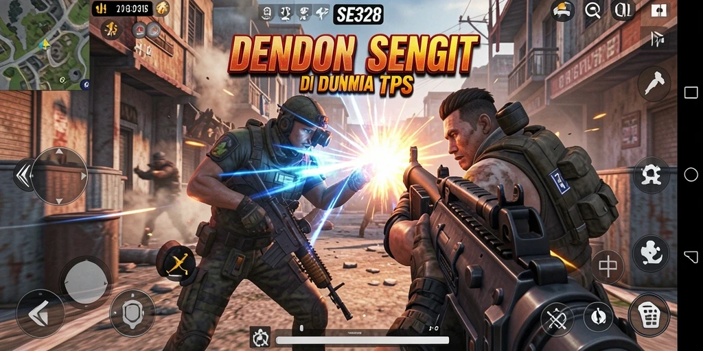 Screenshot utama SE328 menampilkan aksi seru dalam gameplay TPS.