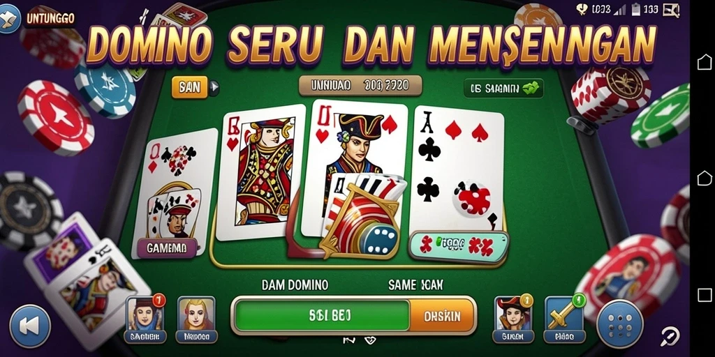 Tampilan menakjubkan dari gameplay Domino di UNTUNGGO.