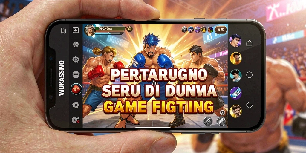 Gameplay intens dalam WJKASINO dengan aksi pertarungan yang seru.