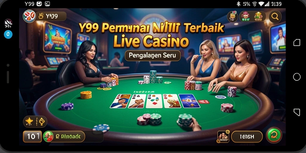 Tampilan utama <strong>Y89</strong> menampilkan dealer langsung dan permainan meja yang menarik.
